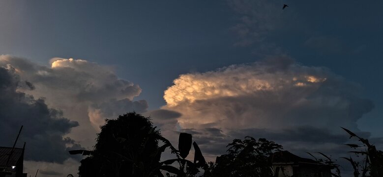 time lapse of clouds at sunset