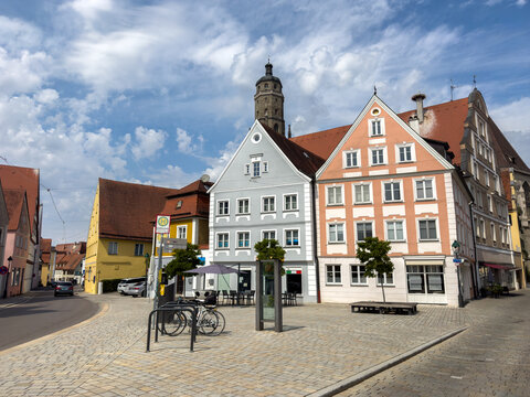 View of the Old Town of N&ouml;rdlingen in Bavaria, Germany