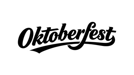 Oktoberfest black brush script lettering typography design © Otillie