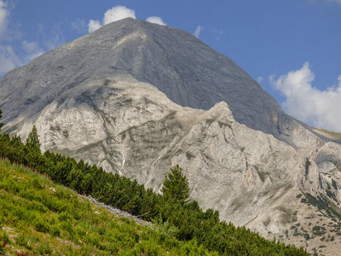 Vihren Peak Pirin Mountains National Park Bulgaria pyramid summit near Bansko