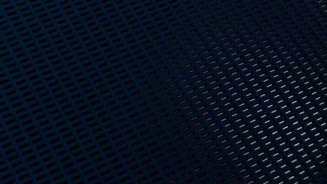 Metal grate with rectangular holes creating dark industrial texture