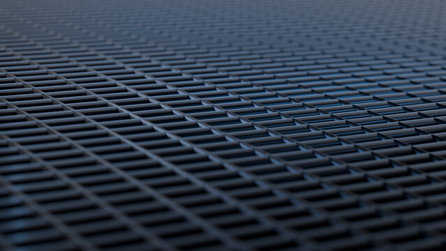 Metal grid surface with repetitive industrial pattern