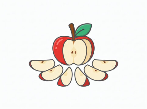vector illustration of an apple