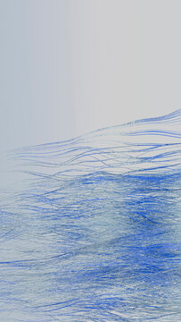 Blue flowing lines creating abstract dynamic pattern on light