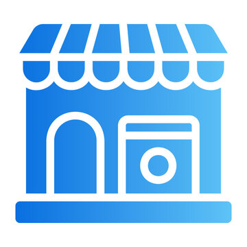 Laundry shop Line Gradient Icon