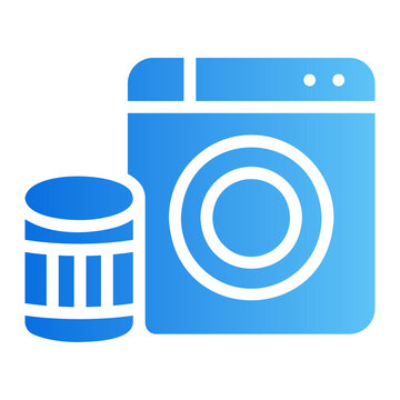 washing machine filter Line Gradient Icon
