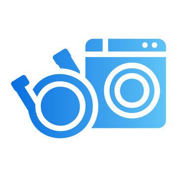 Washing machine pipe Line Gradient Icon