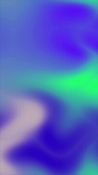 Abstract blurred background with smooth transitions of vibrant blue and neon green colors.