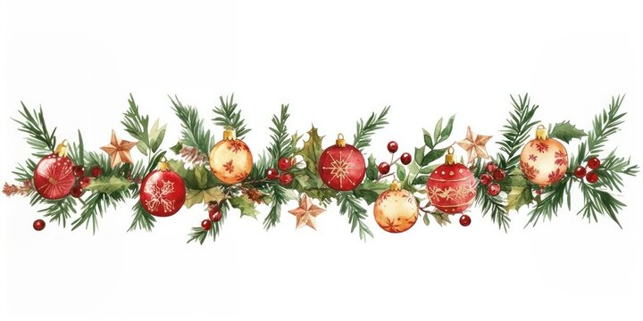 Christmas pattern border illustration ornaments christmas ornaments.