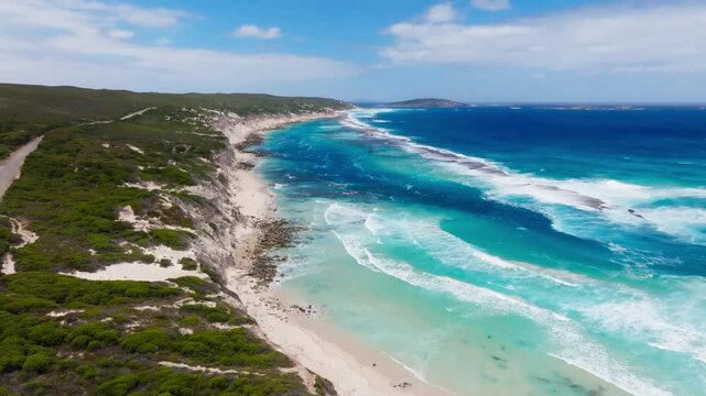 The Ten Mile Lagoon, Esperance Australia, filmed with a drone