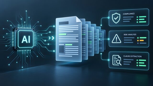 Automated artificial intelligence microchip executing digital document risk analysis and clause extraction for advanced corporate compliance workflow