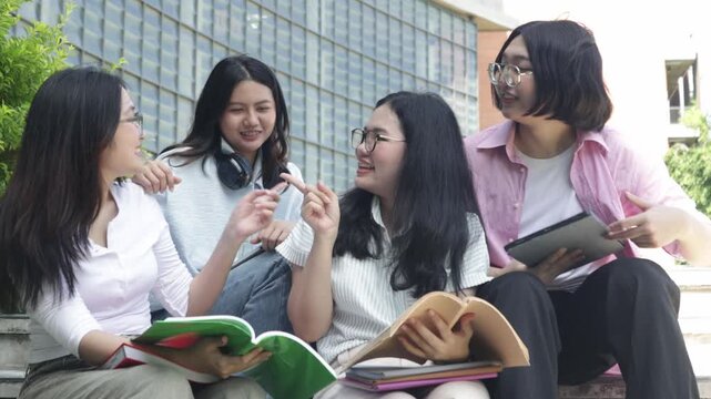 Popular meeting students particularly the steps in front academic building where groups friends gather chat and review lessons strengthening  friendships  bonds within the university community.
