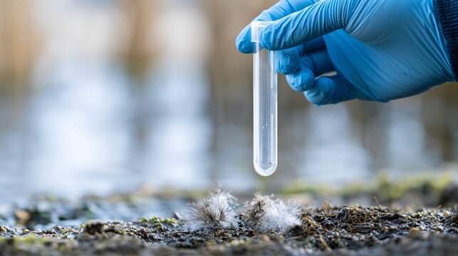 Water quality testing with test tube