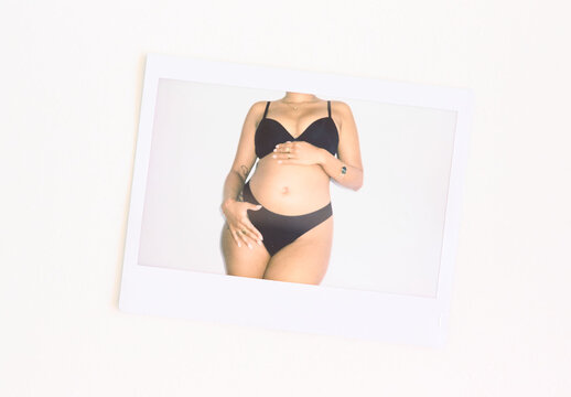 Mockup of polaroid