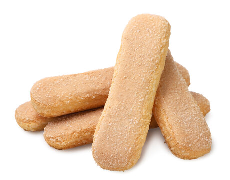 Savoiardi cookies on a white background. Isolated