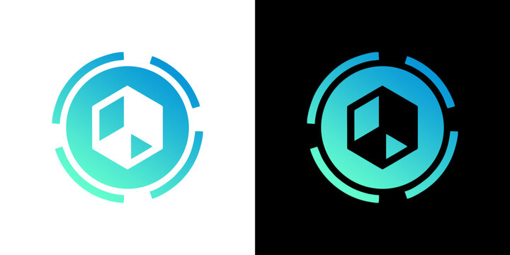 Modern abstract letter N monogram logo icon design with vibrant gradient for digital tech branding