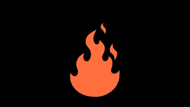 Flat Fire Animation Video