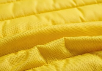 Obraz premium Close up view of bright yellow quilted fabric texture.