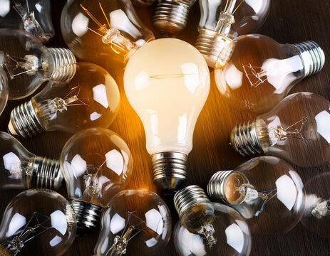Light bulb idea concept with innovation iconcept of new ideas with innovative technology and creativity.