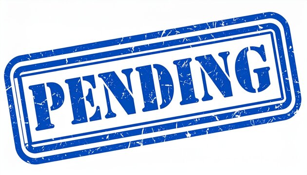 &ldquo;Pending Blue Stamp &ndash; Awaiting Approval, Processing, Status Mark&rdquo;