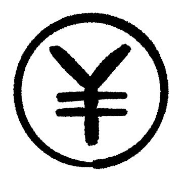 円マークを丸で囲んだ手描きアイコン