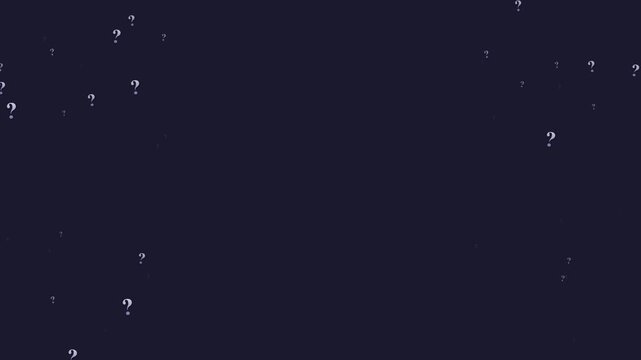 Abstract Falling Question Mark Particles Motion Graphics Background