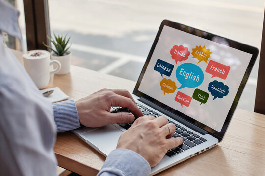Learn english or other foreign languages, choose different language on screen, spanish, french, german, arabic, chinese