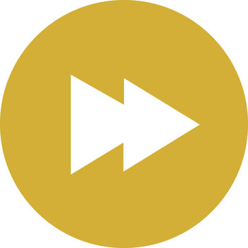Gold Speed Up Video Icon Isolated on Transparent Background PNG