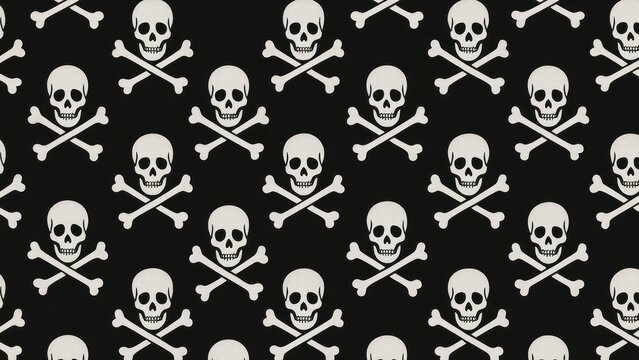 Skull and crossbones pattern desktop wallpaper