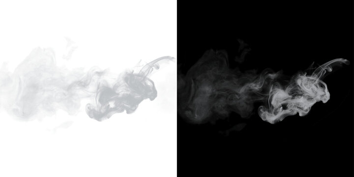 Png of abstract white smoke cloud isolated on transparent background