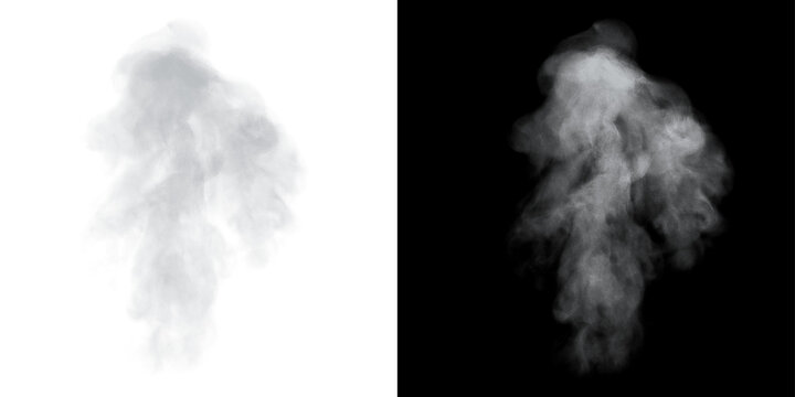 Png of white steam or smoke cloud isolated on transparent background