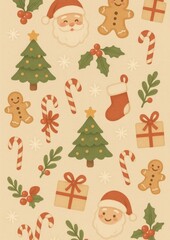 Naklejka premium Festive holiday-themed mobile wallpaper.