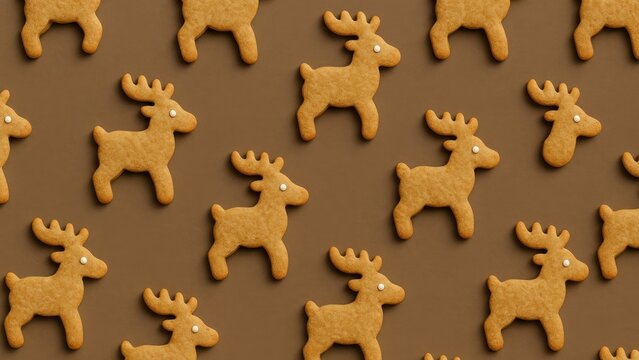 Festive reindeer cookies pattern
