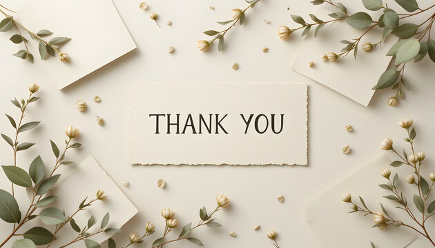 Handwritten Thank You Botanical Notes