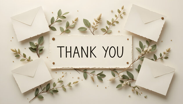 Premium Botanical Thank You Stationery