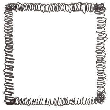 wire spiral square frame outline