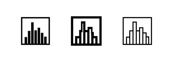 Obraz premium Bar Chart Data Analytics Square Icons