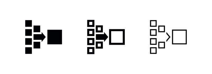 Fototapeta premium Data Migration Process Icons