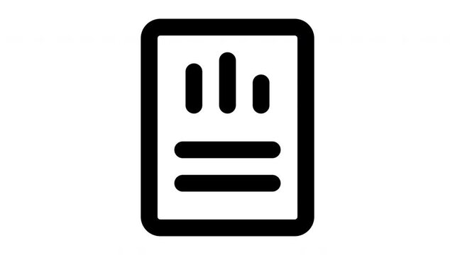 report animated Line Icons Premium 4K, Outline Motion Graphics Collection