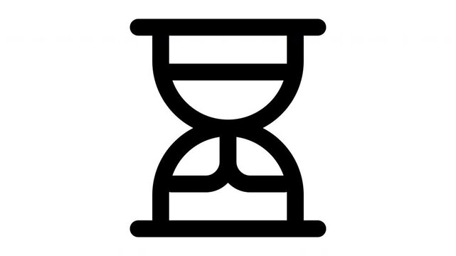 sand clock animated Line Icons Premium 4K, Outline Motion Graphics Collection