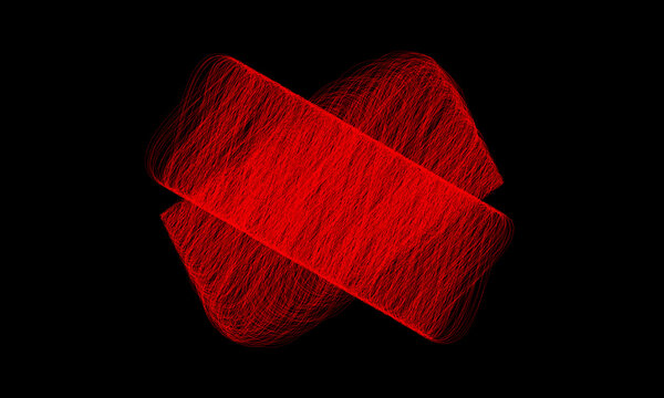 Black background and a red, scratched-style illustration of the letter X.