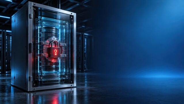 open secure server vault door