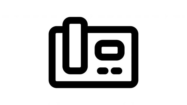 telephone animated Line Icons Premium 4K, Outline Motion Graphics Collection