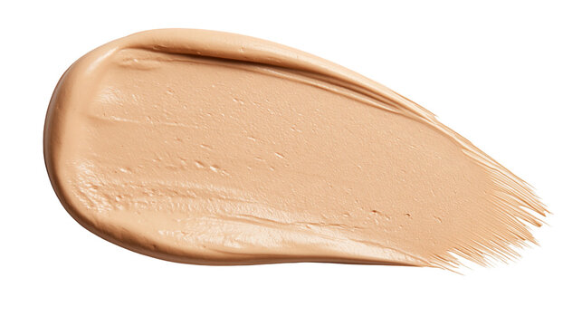 Beige liquid foundation makeup smear with smooth creamy texture