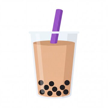 Plastic cup vector bubble milk tea illustration