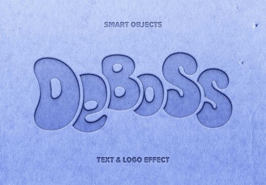 Deboss Text Effect For Poster And Branding Design