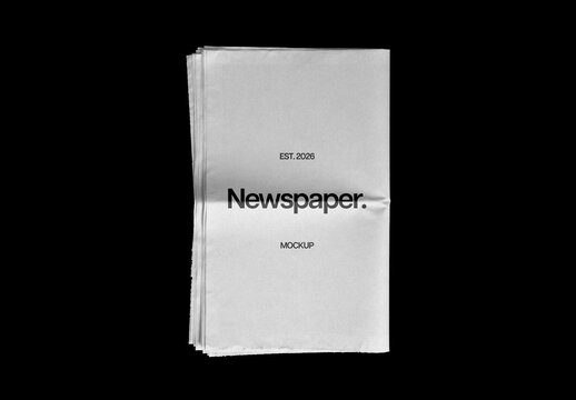 Newspaper Mockup For Branding And Advertising Design