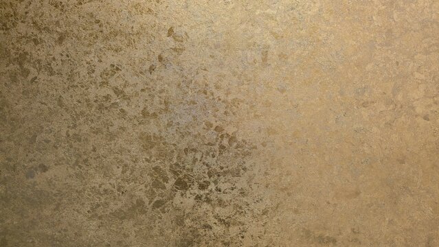 Metallic gold grunge background with textured brush strokes. Abstract gold paint pattern on distressed wall texture. Artistic gold paint finish with rustic overlay, perfect for a luxury backdrop.