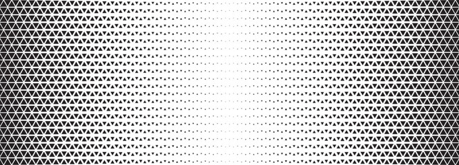 Fototapeta na wymiar Seamless halftone triangle pattern. Vector seamless triangle fabric halftone paper vintage. Polka pattern background tile decoration geometric wallpaper.