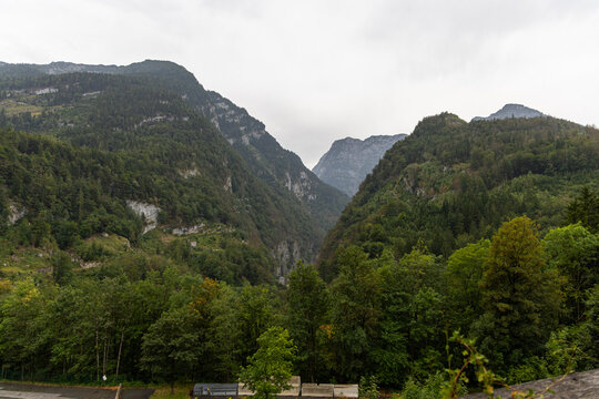 Alpine mountain landscape in Austria, Salzachofen